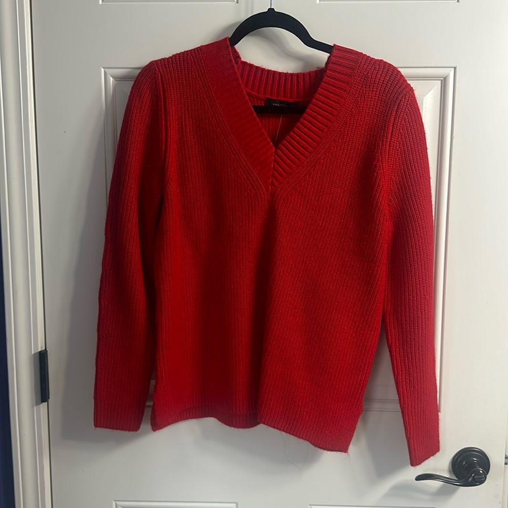 NWT Ann Taylor Red Sweater